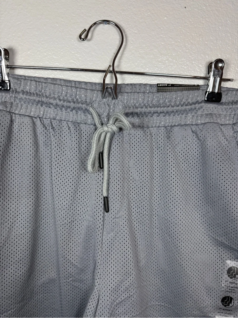 BKLYN Athletics Mens Mesh Athletic Shorts Gray Size Medium 7